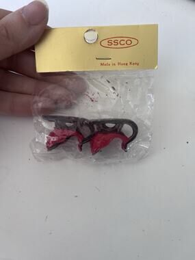 Vtg SSCO Micro Miniature Plastic Santa Sleigh Set Of 2 Christmas Hong Kong NOS